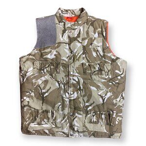 Reversible Hunting Vest Urban Woodland camo & Blaze Orange Duck, shell pockets